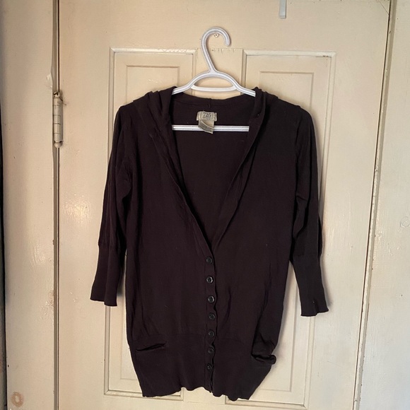 Lightweight dark grey Button up Cardigan - Picture 1 of 4